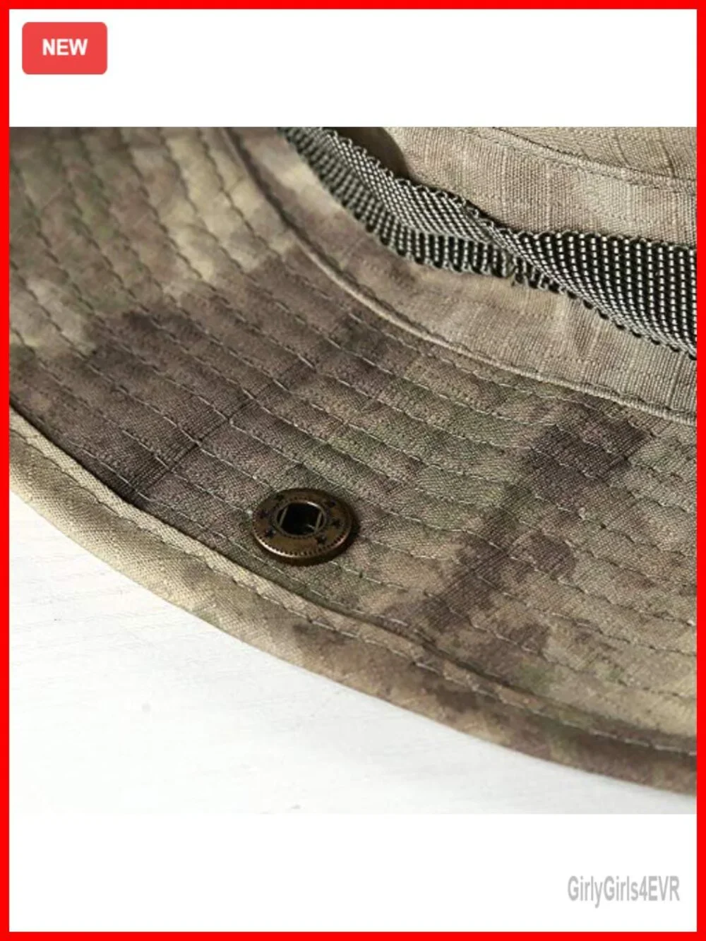 Boonie Hat Wide Brim Mesh Sun Fishing Hat Adjustable Chin Strap Lightweight